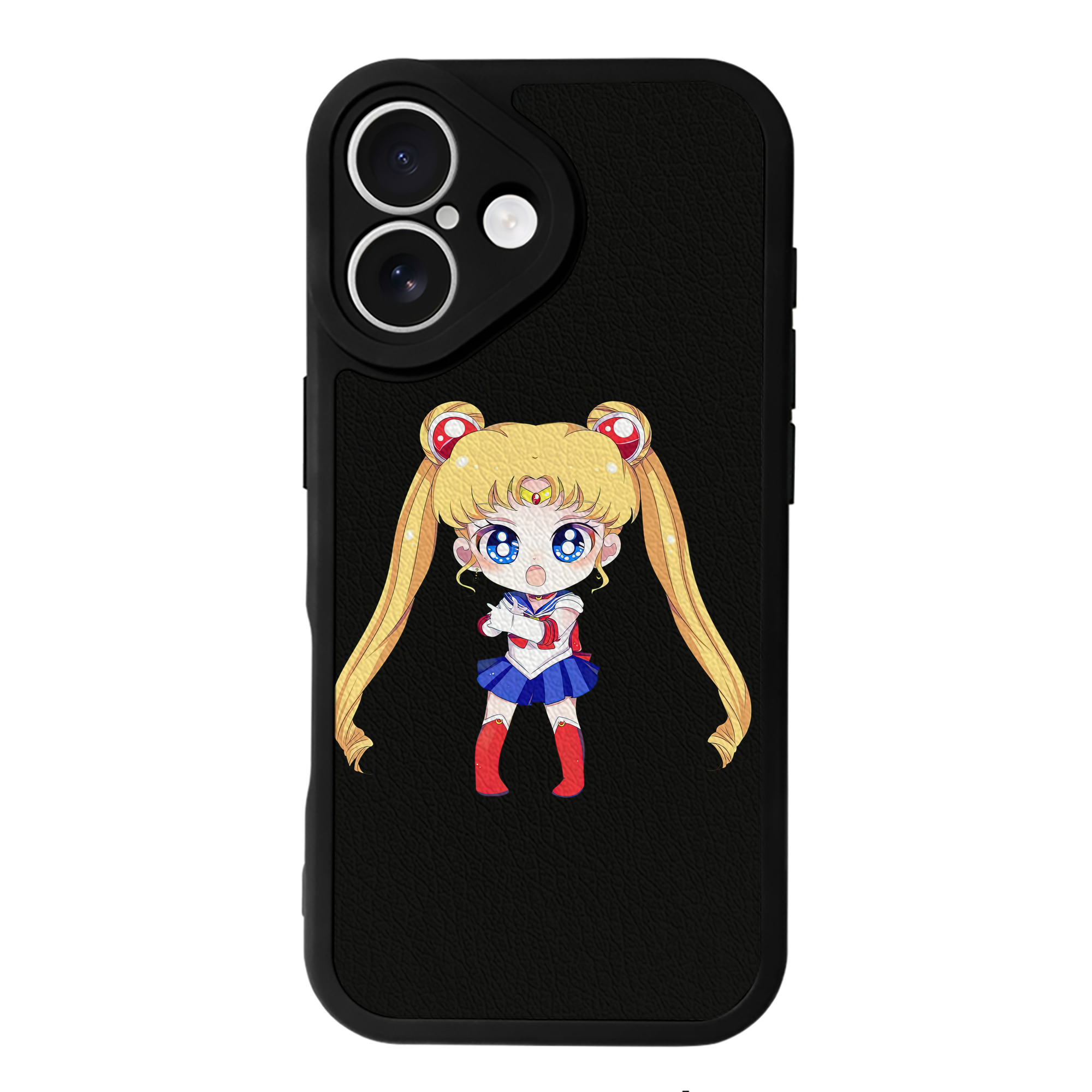 （画像用） 美少女戦士セーラームーン 月野 うさぎ つきの うさぎ Sailor Moon Tsukino Usagi 【iPhone 16シリーズ対応】シリコンスマホケース（レザー調） 材質：シリコン